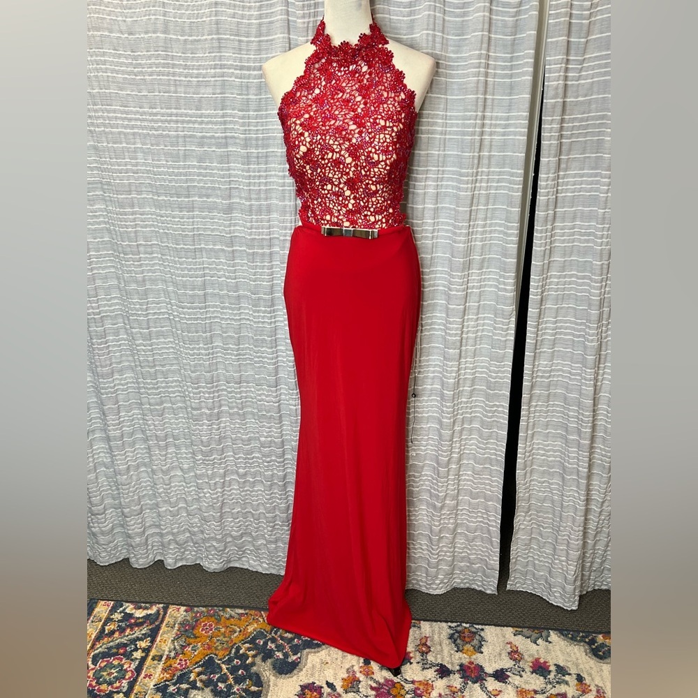 Alyce Paris Strapless Red Gown